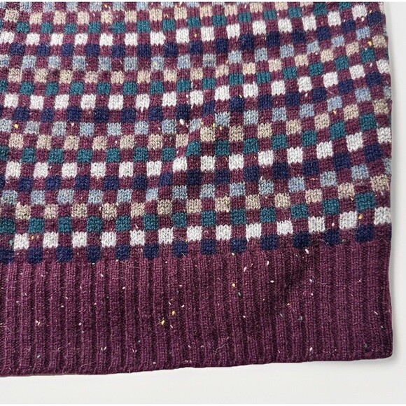 Vintage St. Edmonds Shetland Wool Sweater Vest - XL Plaid Knit - Picture 2 of 5